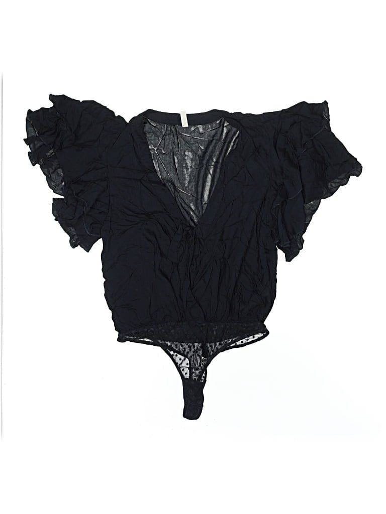 Pre-owned Intimately By Free People Bodysuit In Black