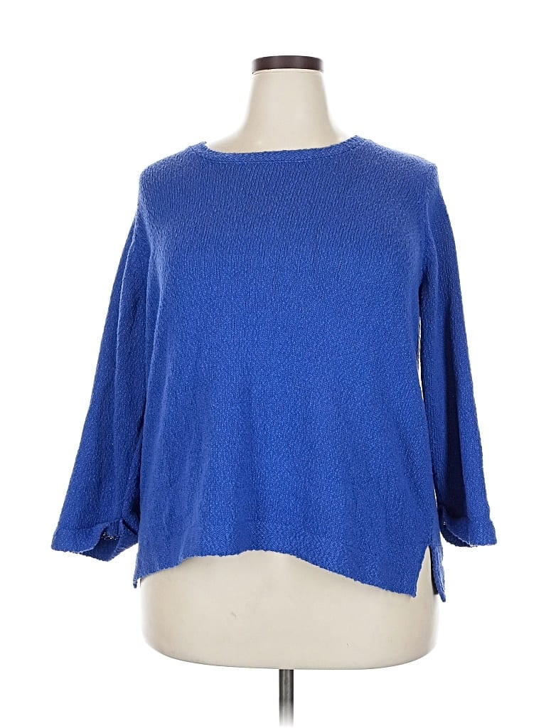 Pre-owned Jjill Pullover Sweater In Blue