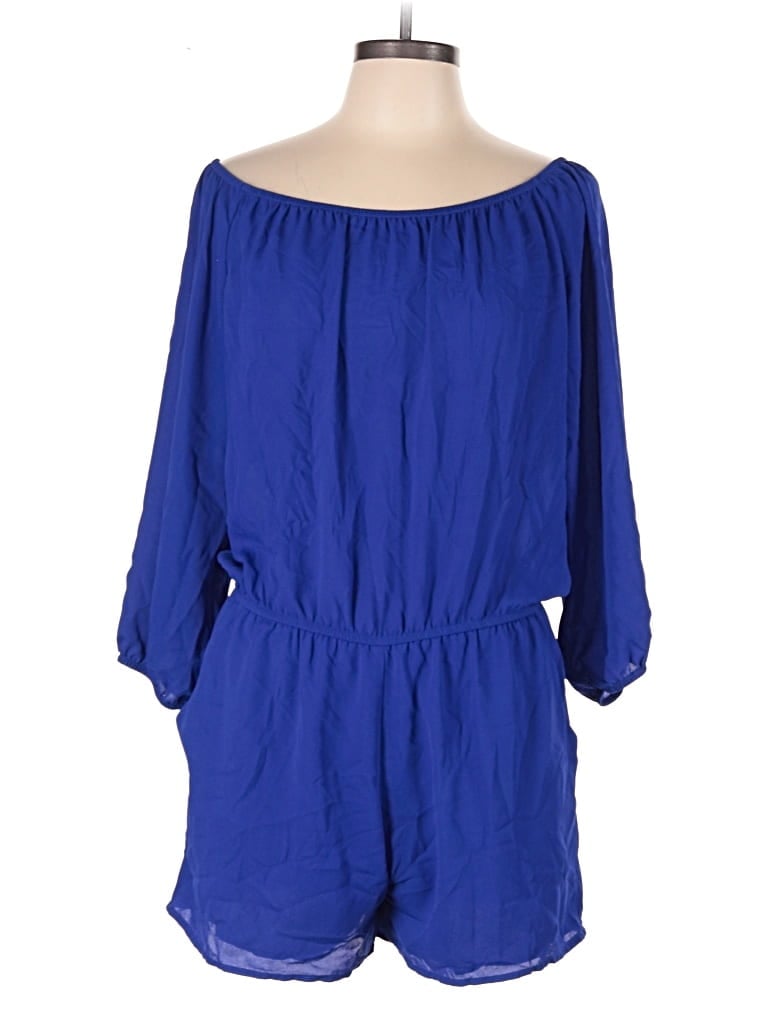 Pre-owned Bar Iii Romper In Blue