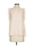 Kaari Blue 100% Polyester Ivory Sleeveless Blouse Size S - photo 1