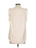 Kaari Blue 100% Polyester Ivory Sleeveless Blouse Size S - photo 2