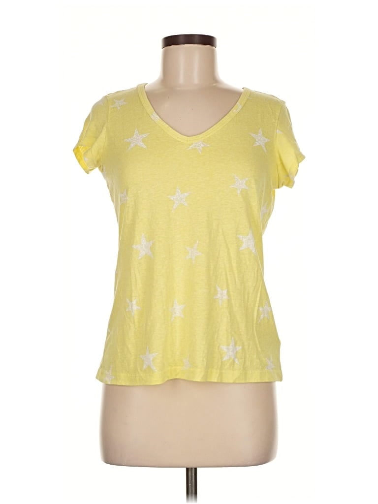 Pre-owned Tahari Short Sleeve T-shirt In Yellow