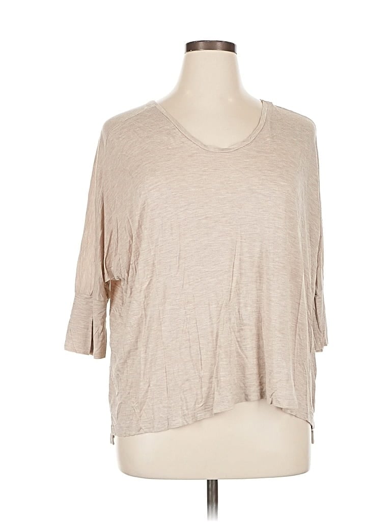 Pre-owned Ann Taylor Loft 3/4 Sleeve T-shirt In Brown