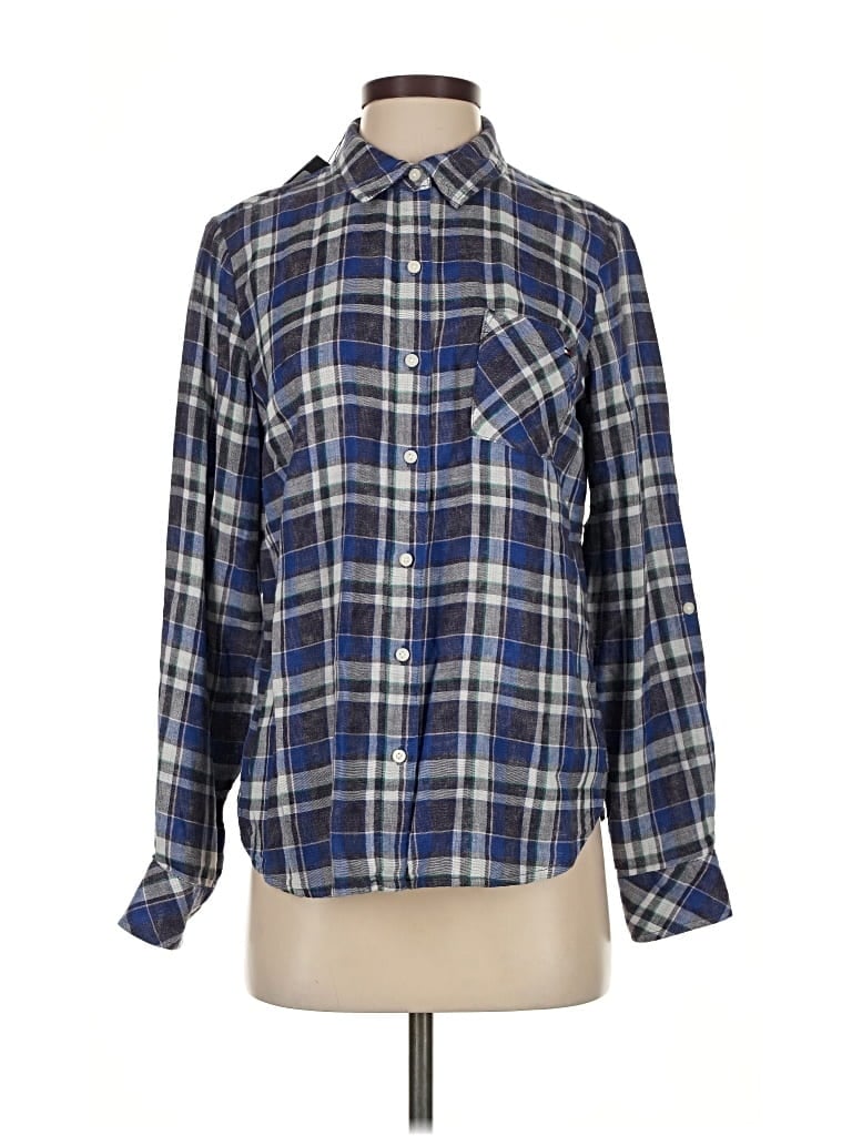 Pre-owned Tommy Hilfiger Long Sleeve Button Down Shirt In Blue