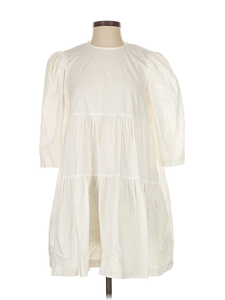 Pre-owned Danielle Bernstein Casual Dress In White