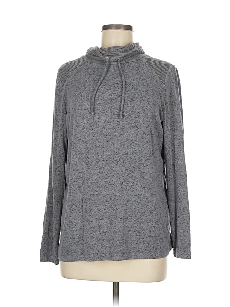 Pre-owned Weekends By Chico's Turtleneck Sweater In Gray