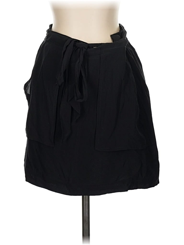 Pre-owned Madewell Silk Skirt In Black