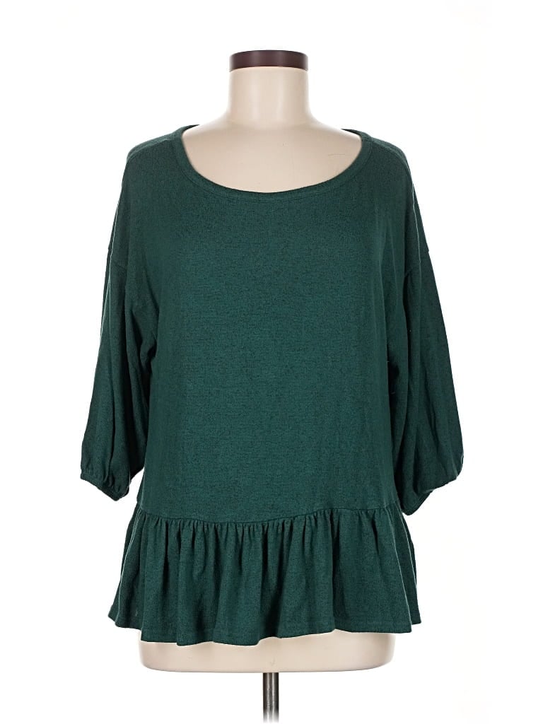 Pre-owned Kim & Cami Pullover Sweater In Green