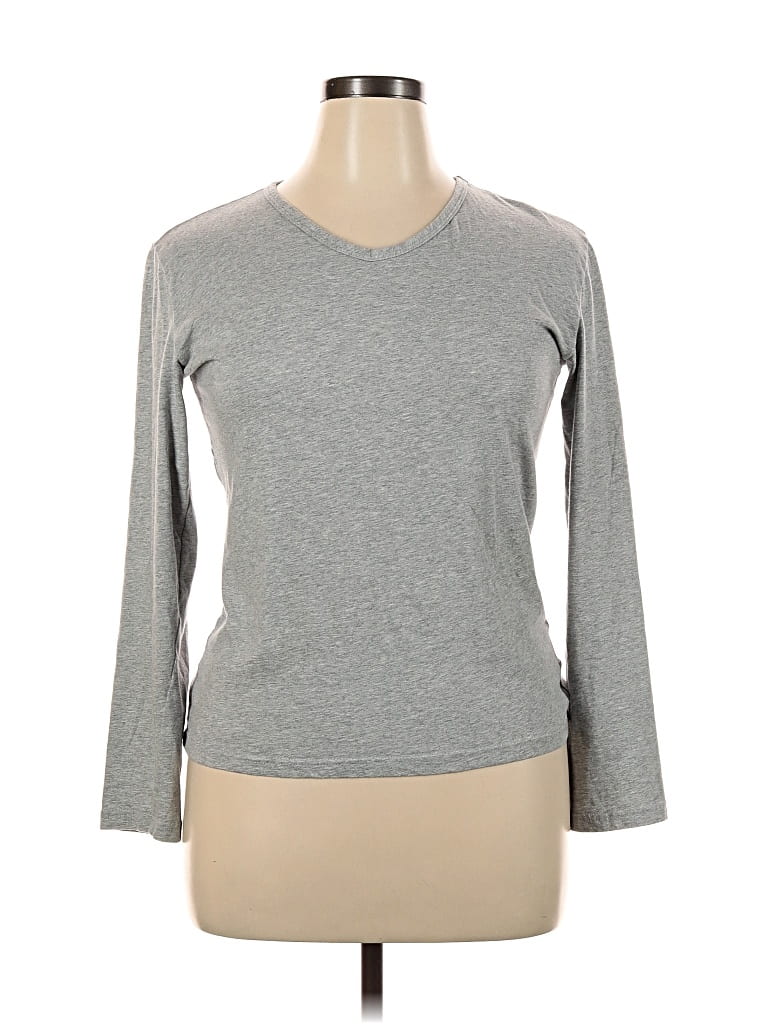 Pre-owned Assorted Brands 3/4 Sleeve T-shirt In Gray