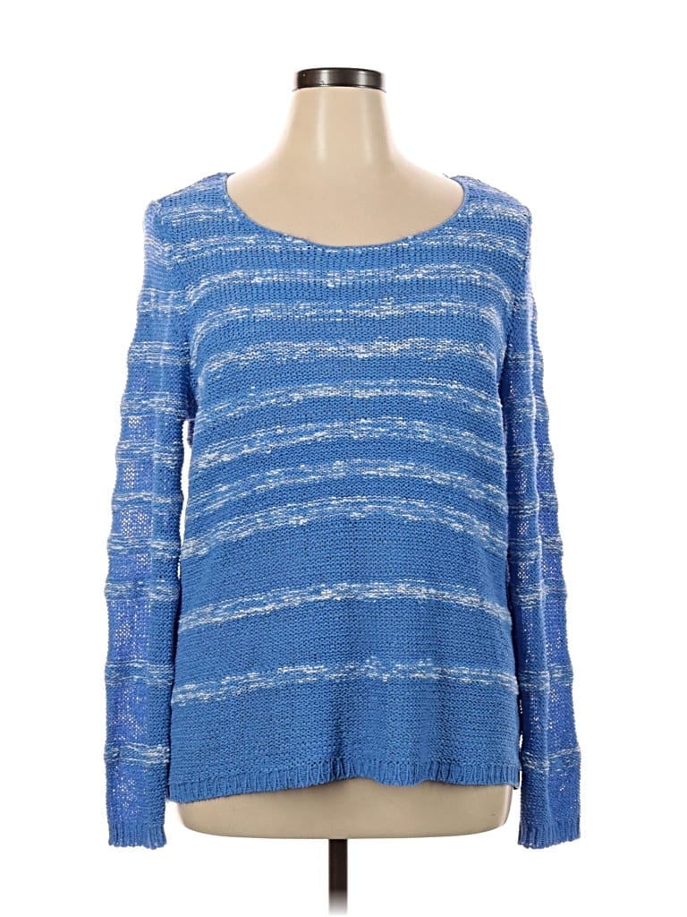 Pre-owned Caribbean Joe Long Sleeve T-shirt In Blue