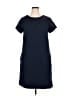 Donna Morgan Solid Blue Casual Dress Size 14 - photo 1