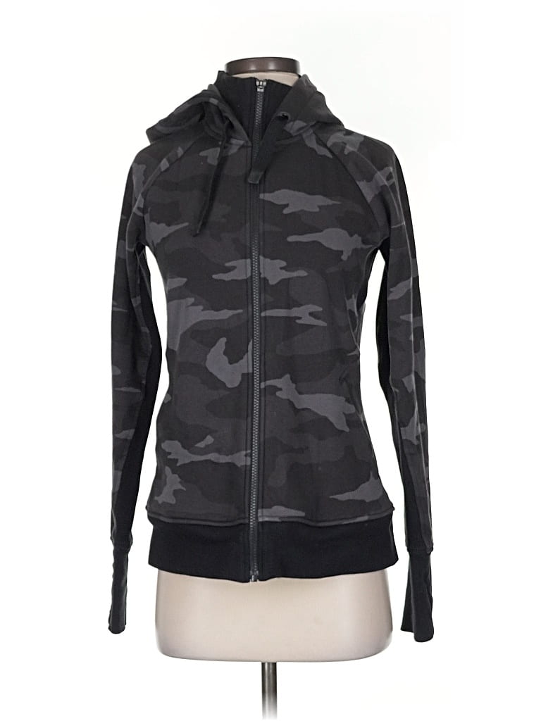 Pre-owned Athleta Track Jacket In Black