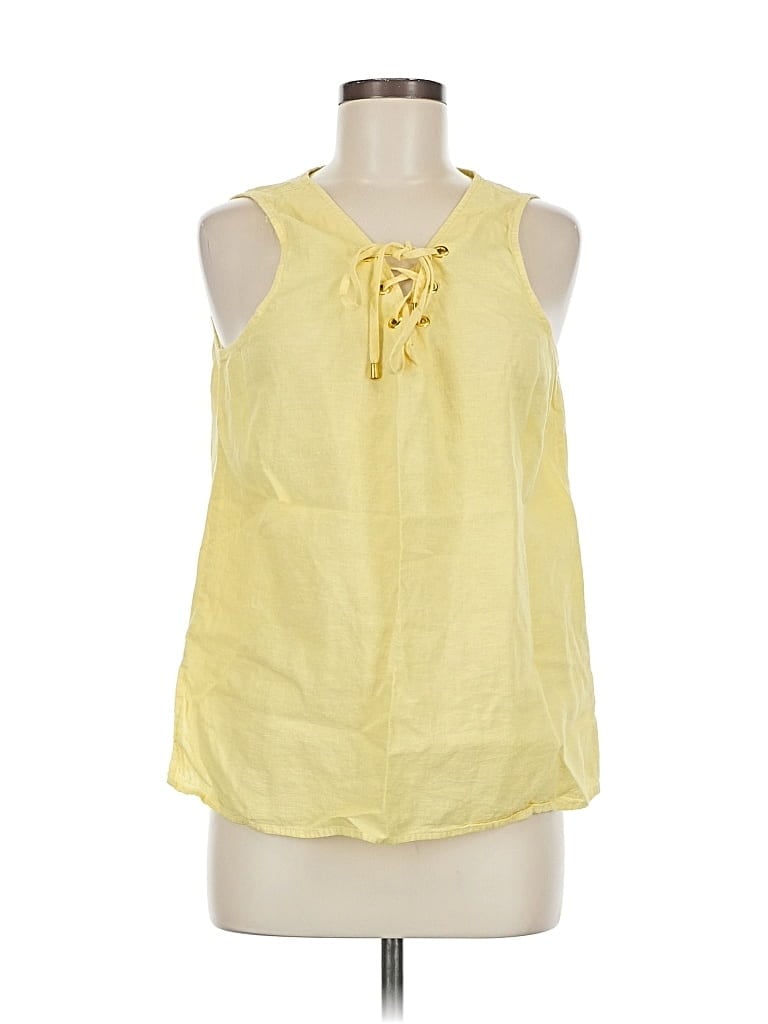 Pre-owned Harve Benard Sleeveless Blouse In Yellow