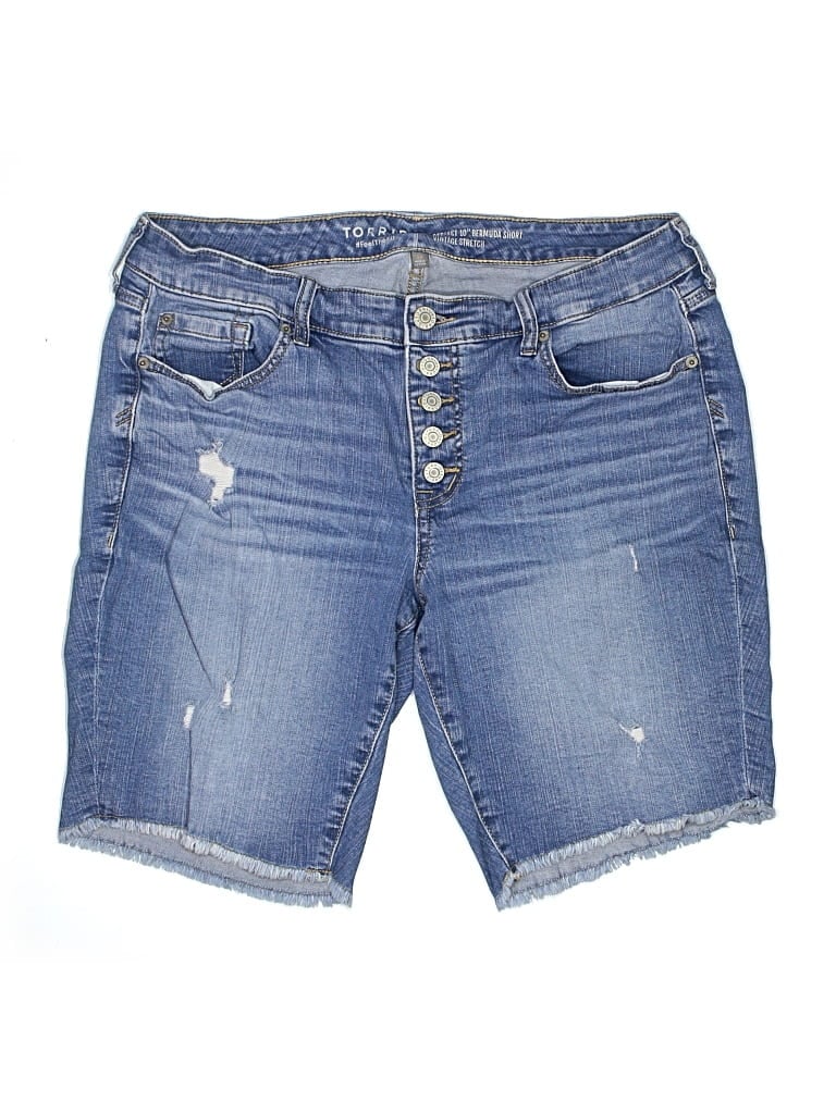 Pre-owned Torrid Denim Shorts In Blue