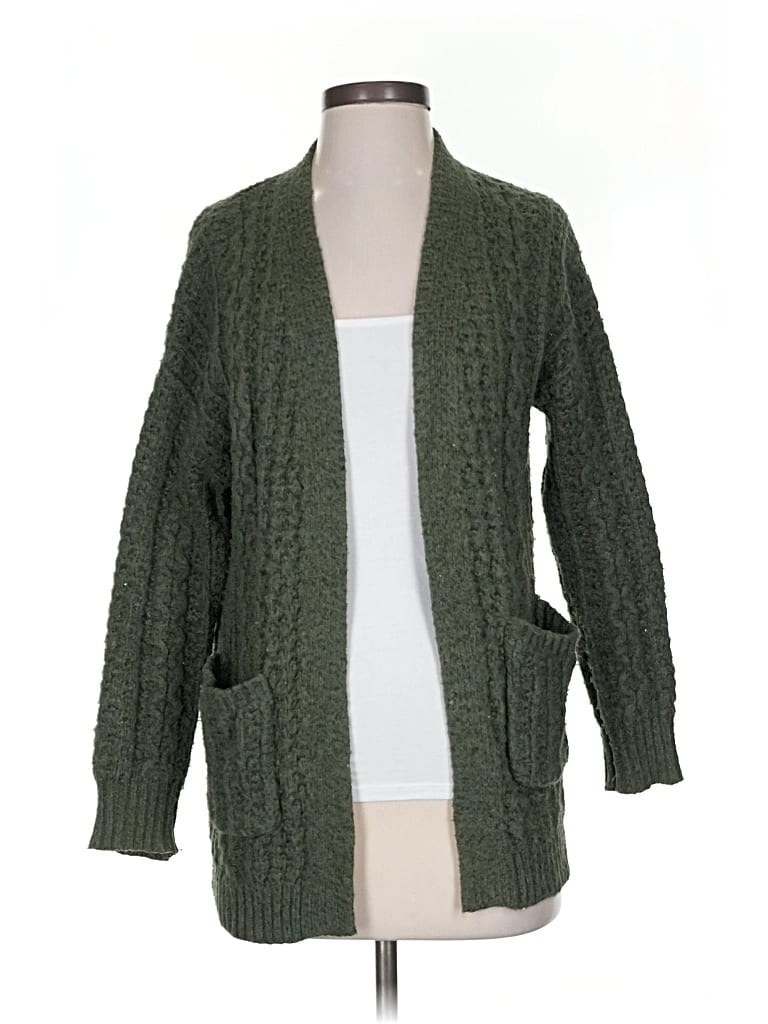 Pre-owned Time And Tru Cardigan Sweater In Green