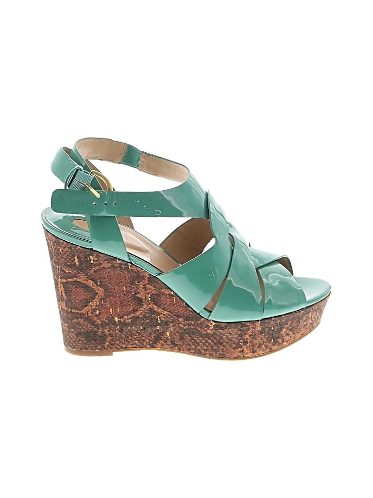 Pre-owned Joan & David Wedges In Blue