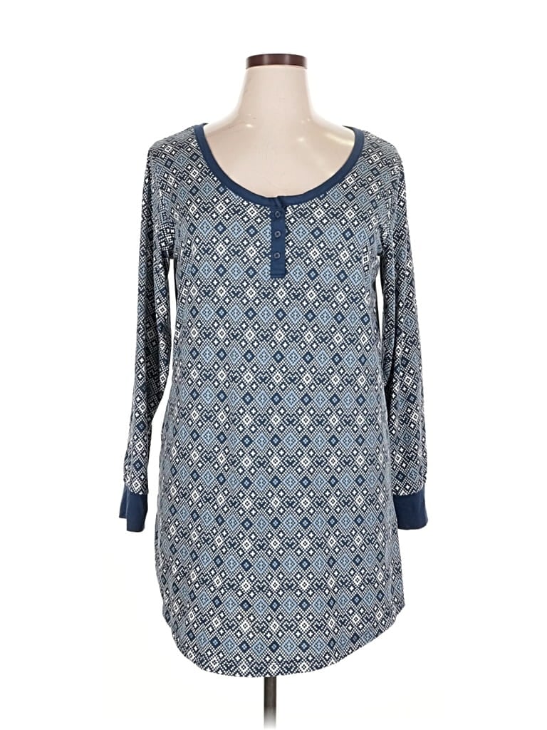 Pre-owned Ink+ivy Long Sleeve Henley Shirt In Blue