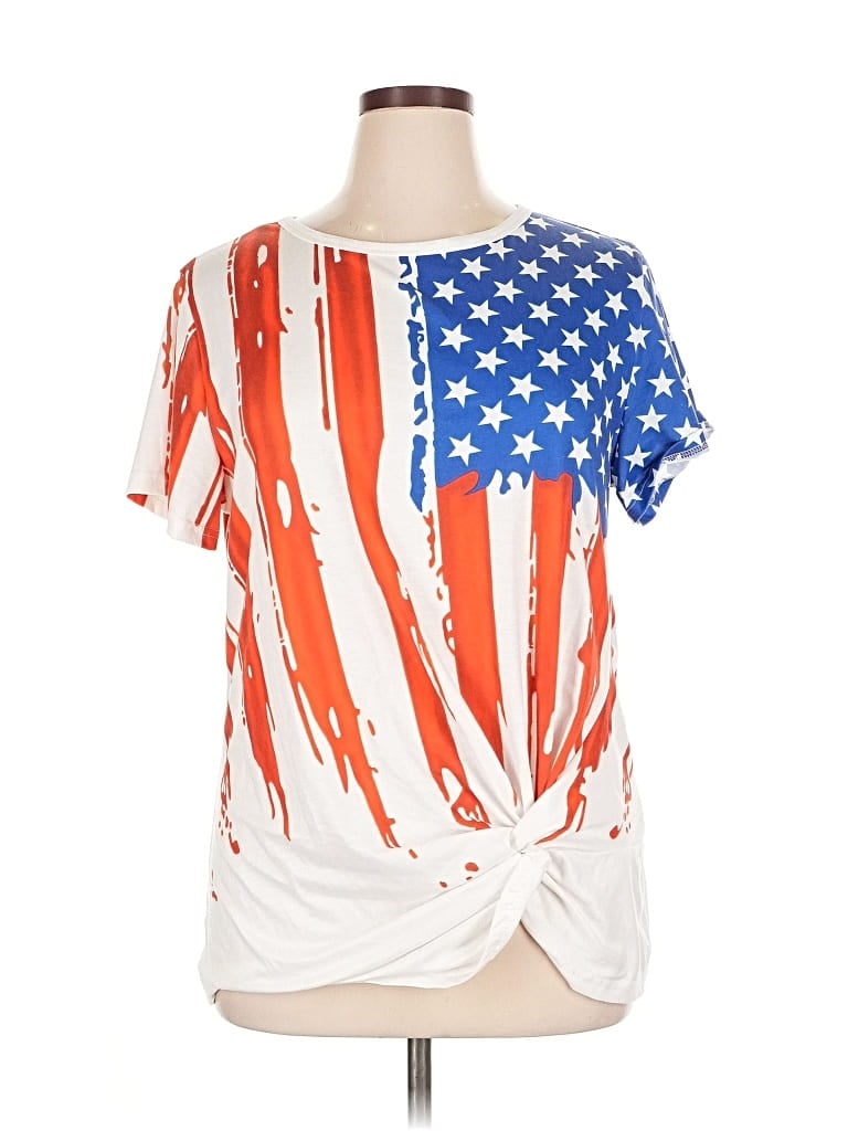 Pre-owned Unbranded Short Sleeve T-shirt In White