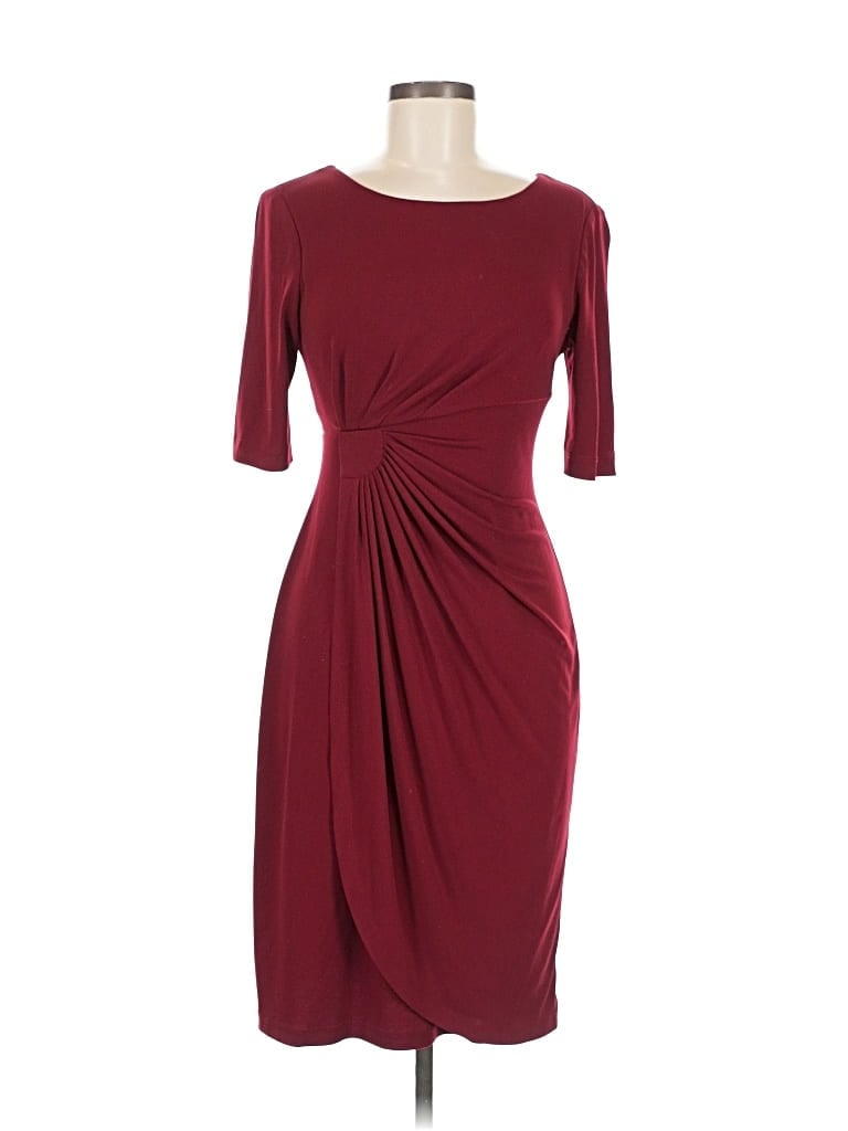 Pre-owned Dressbarn Cocktail Dress In Burgundy
