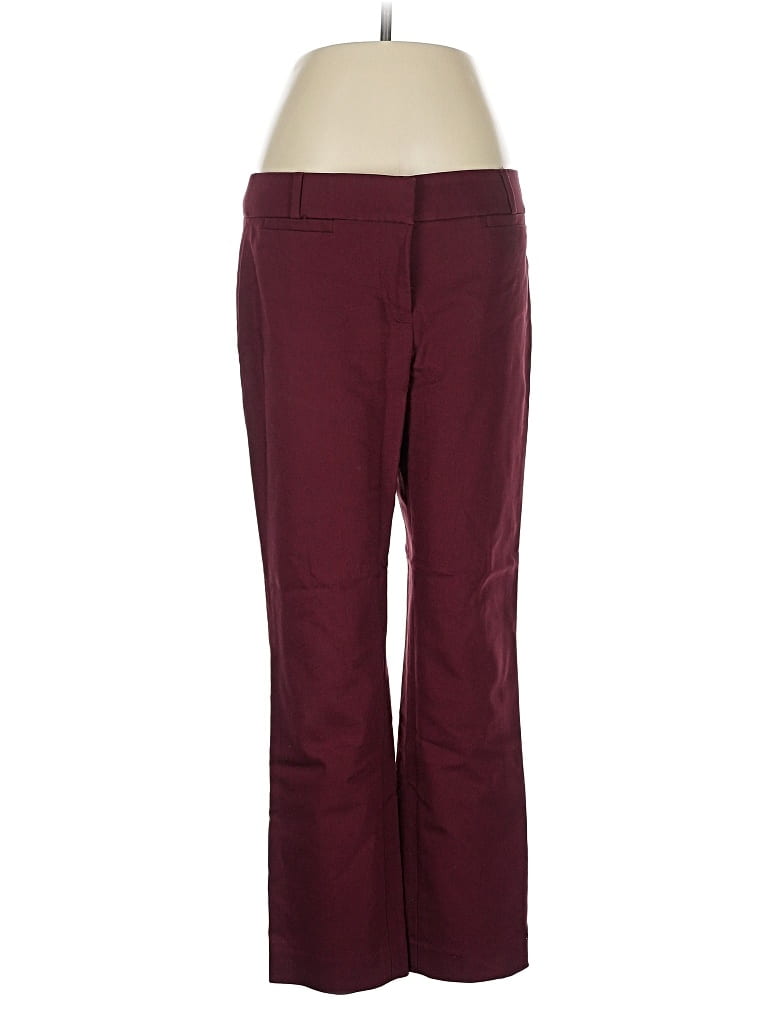 Pre-owned Ann Taylor Loft Dress Pants In Burgundy