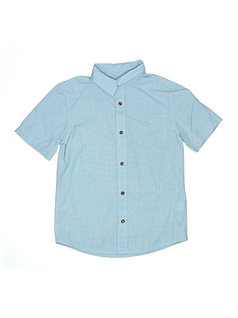 Pre-owned Sonoma Goods For Life Kids' Short Sleeve Button Down Shirt In Blue