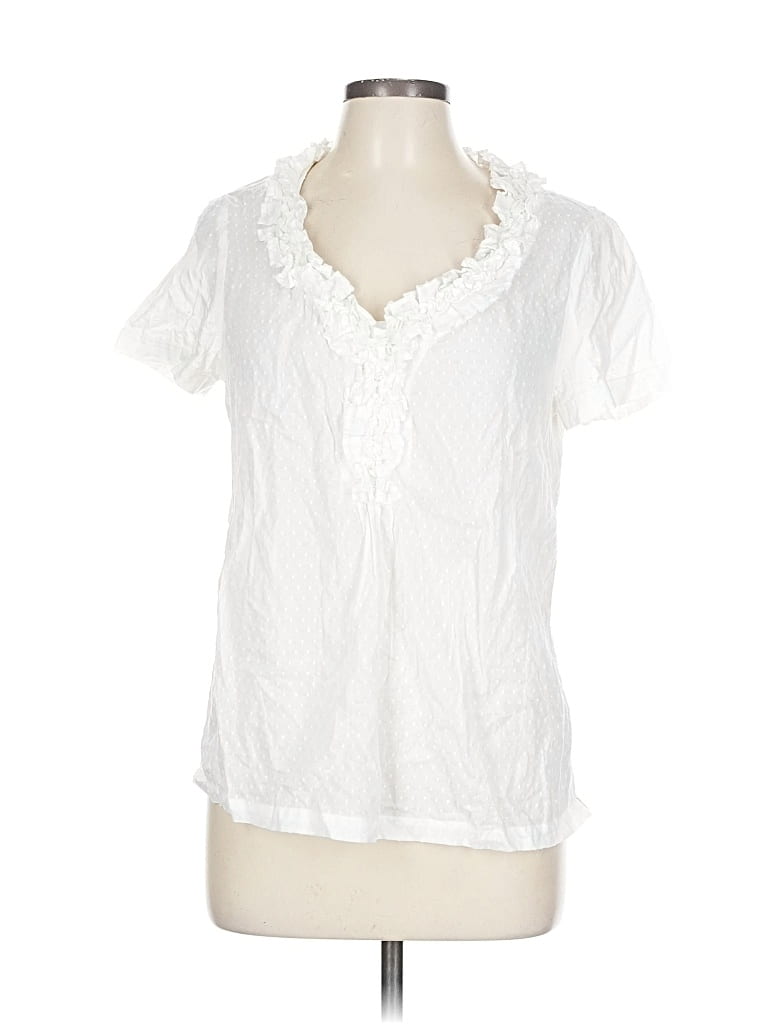 Pre-owned Talbots Short Sleeve T-shirt In White