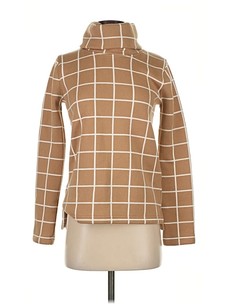 Pre-owned J.crew Factory Store Turtleneck Sweater In Brown