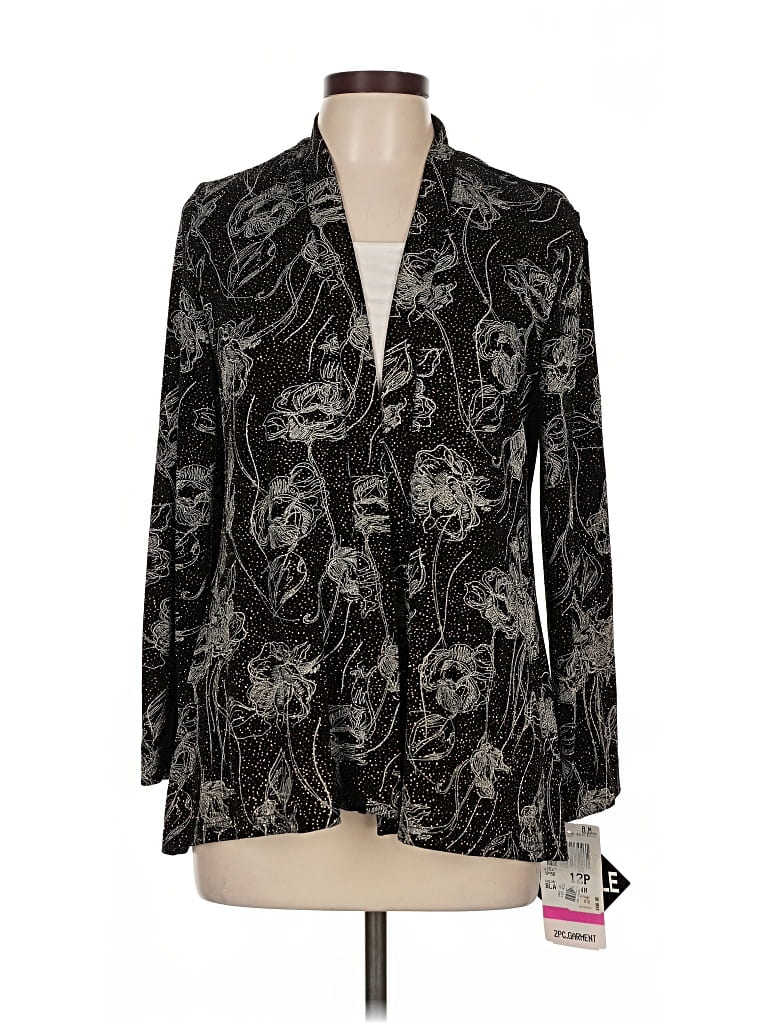 R & M Richards Cardigan Sweater In Black