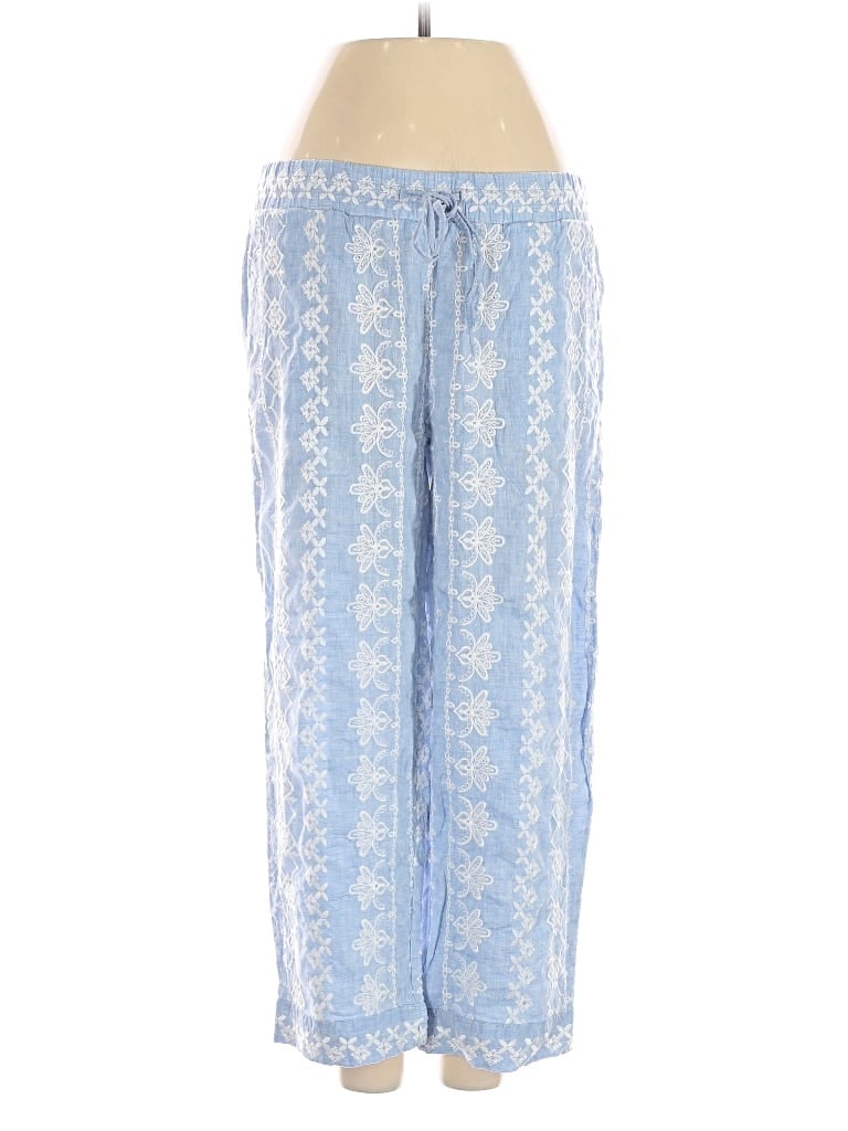 Pre-owned Ann Taylor Loft Linen Pants In Blue