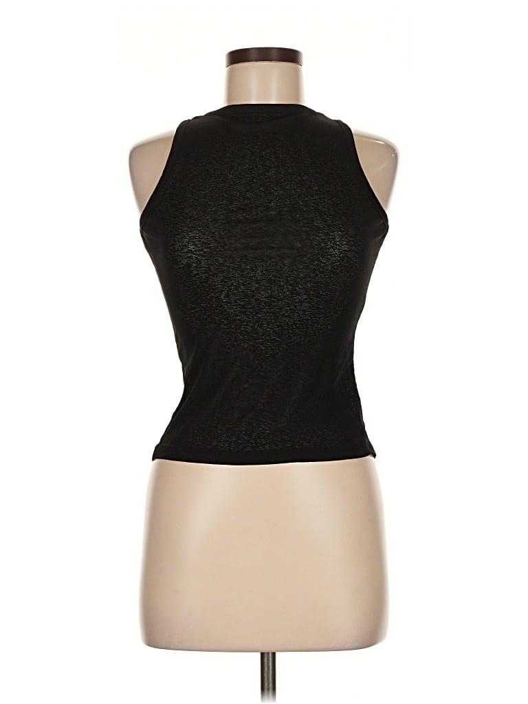 Pre-owned Unbranded Tank Top Black Halter Neckline Tops