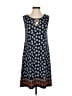Max Studio Print Blue Casual Dress Size S - photo 1