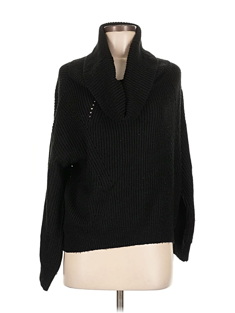 Pre-owned Neely Turtleneck Sweater In Black