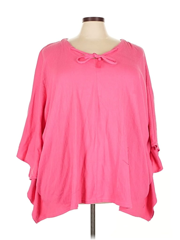 Pre-owned Belle By Kim Gravel 3/4 Sleeve Blouse In Pink