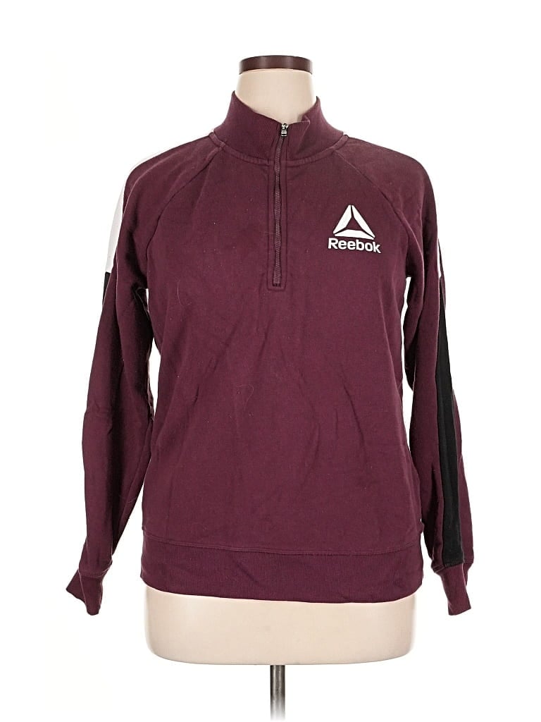 Pre-owned Reebok Pullover Sweater In Burgundy