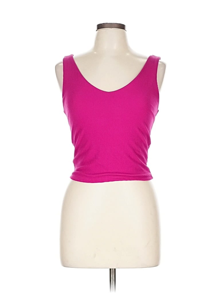 Pre-owned Gaze Tank Top Pink Strapless Neckline Tops