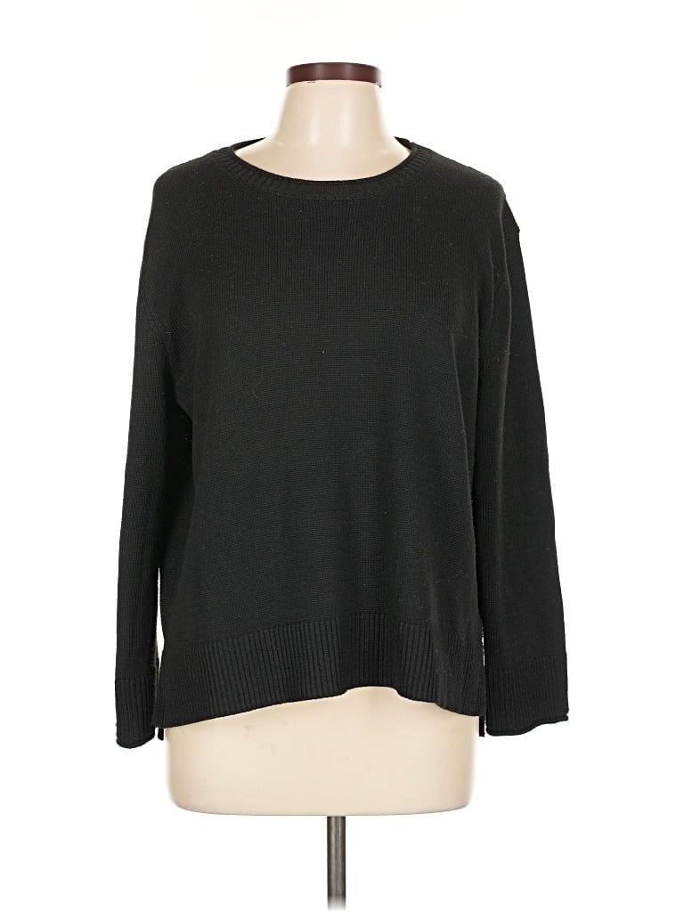 Pre-owned Ella Moss Pullover Sweater In Black