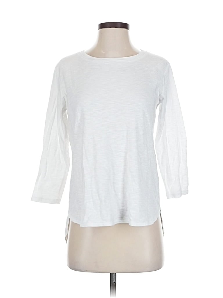 Pre-owned Kirkland Signature 3/4 Sleeve T-shirt In White