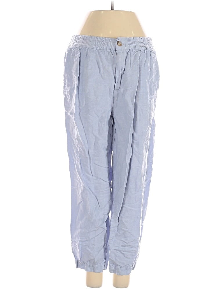 Pre-owned Madewell Linen Pants In Blue