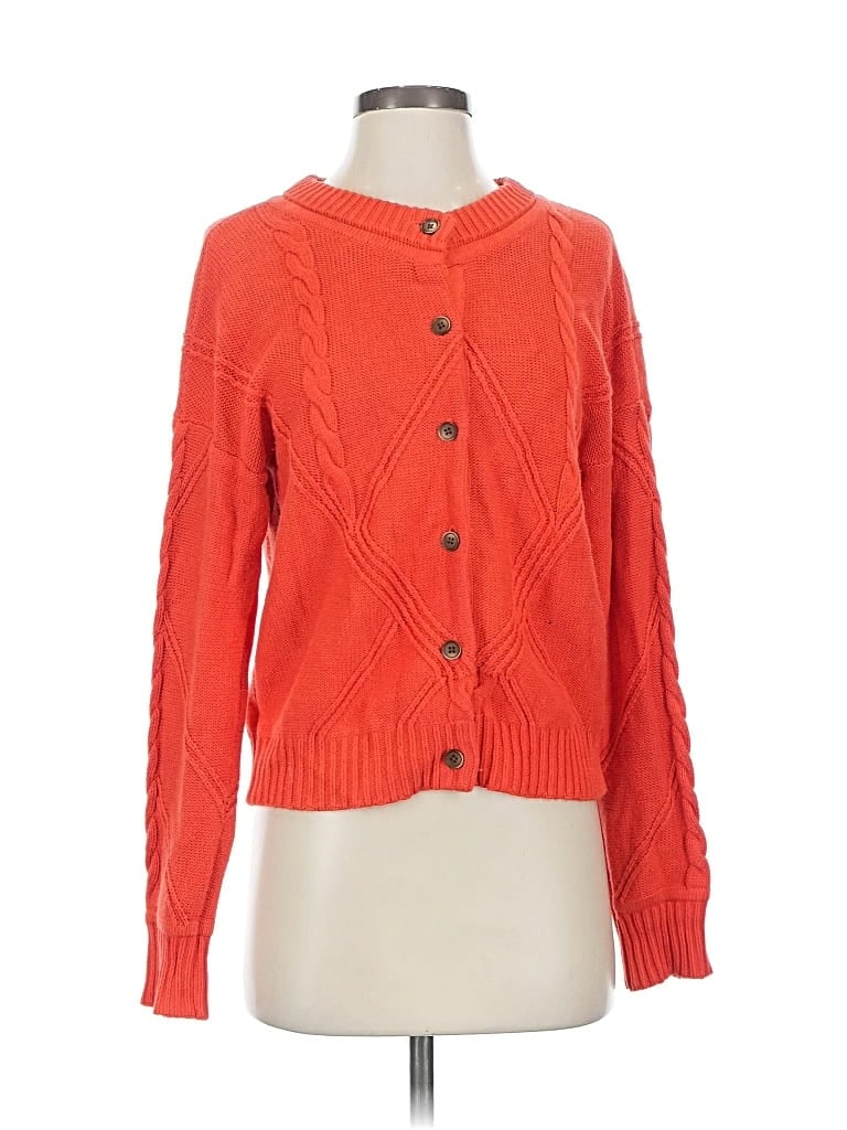 Pre-owned Cabi Cardigan Sweater In Orange