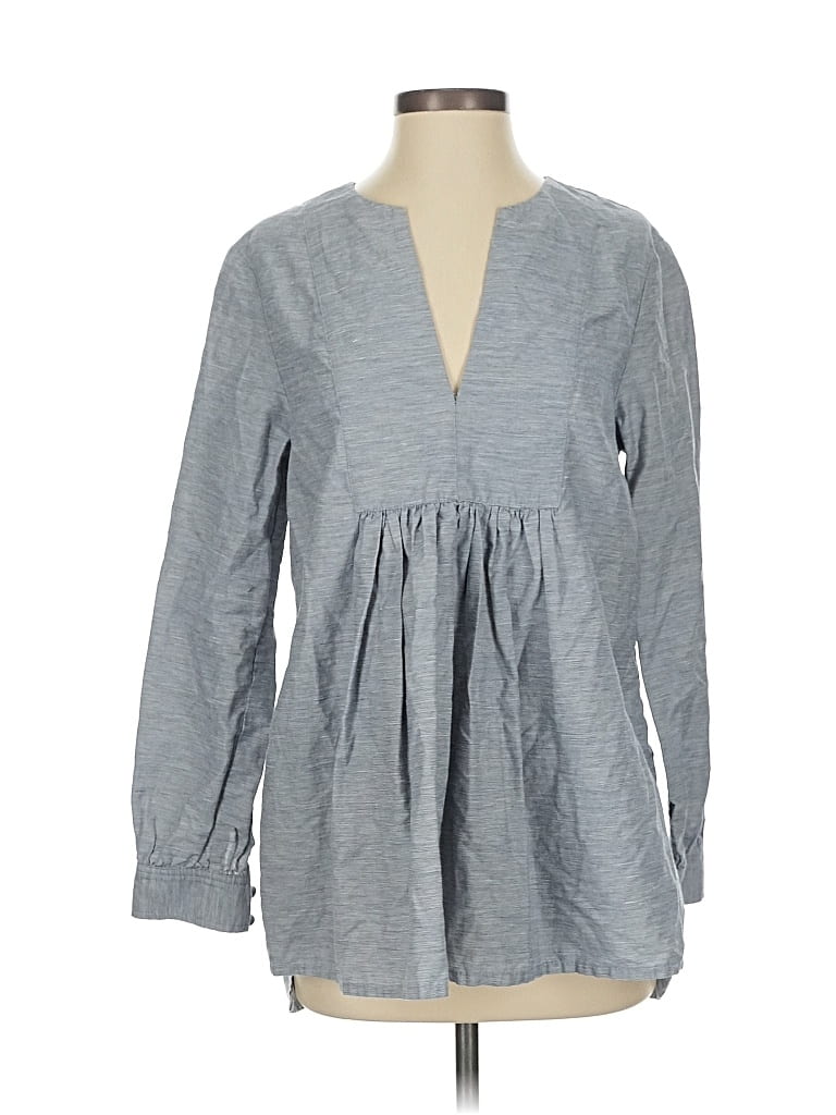 Pre-owned Co Long Sleeve Blouse In Gray