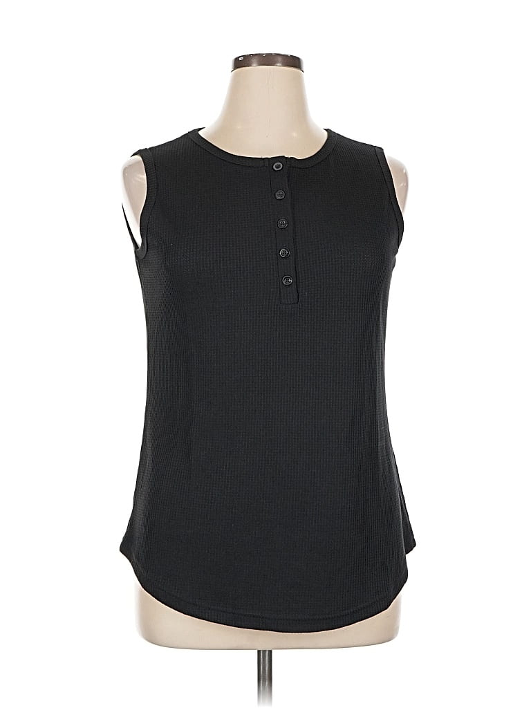 Pre-owned Unbranded Sleeveless T-shirt In Black
