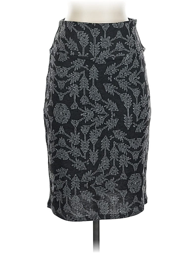 Pre-owned Lularoe Formal Skirt In Gray