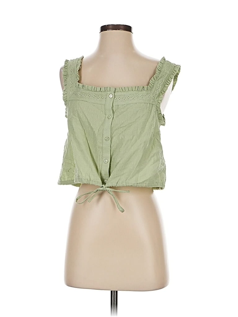 Pre-owned Shabby Chic Sleeveless Blouse In Green