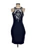 Express Graphic Blue Cocktail Dress Size S - photo 1