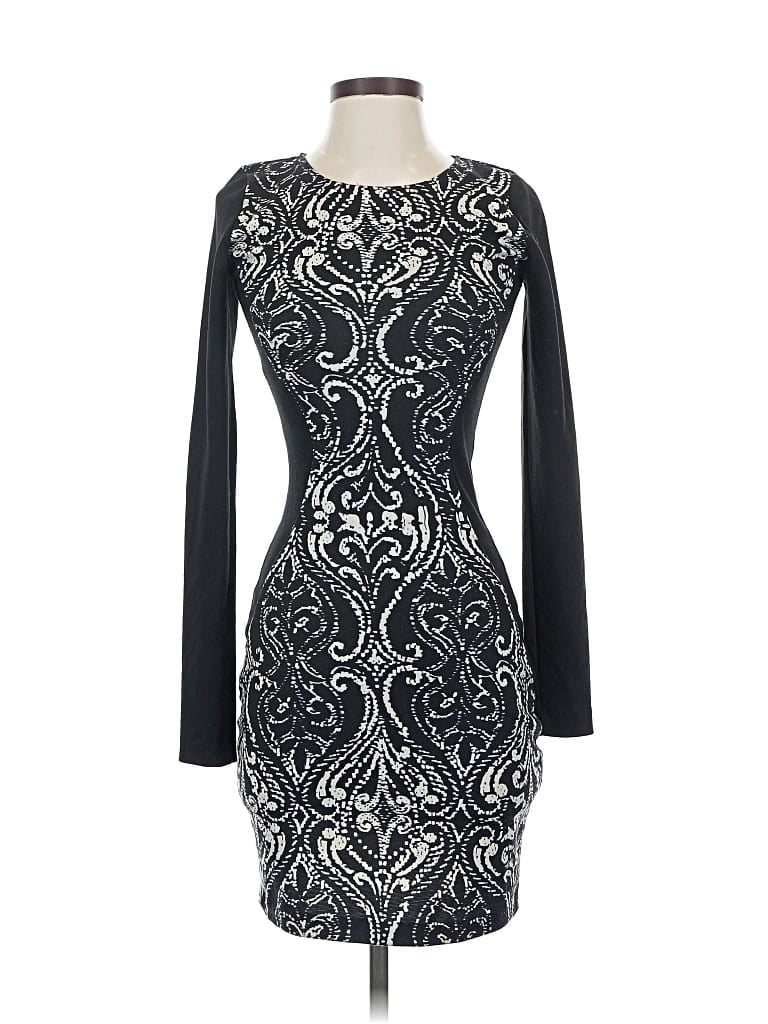 Pre-owned Bar Iii Cocktail Dress In Black