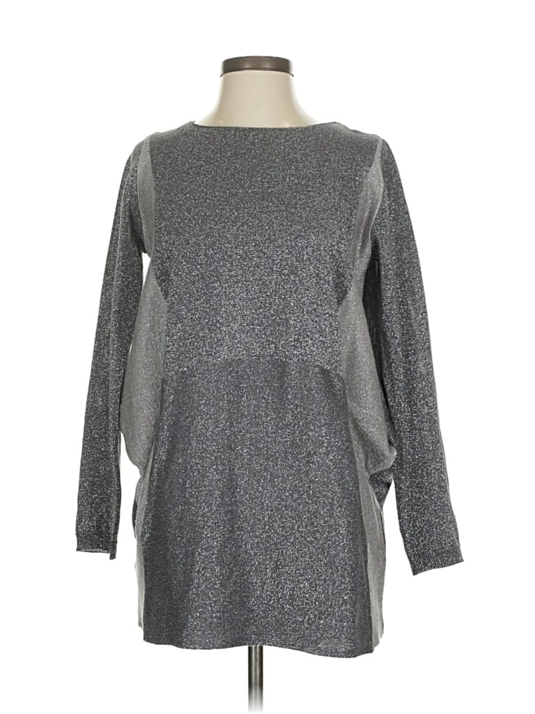 Pre-owned Badgley Mischka Pullover Sweater In Silver