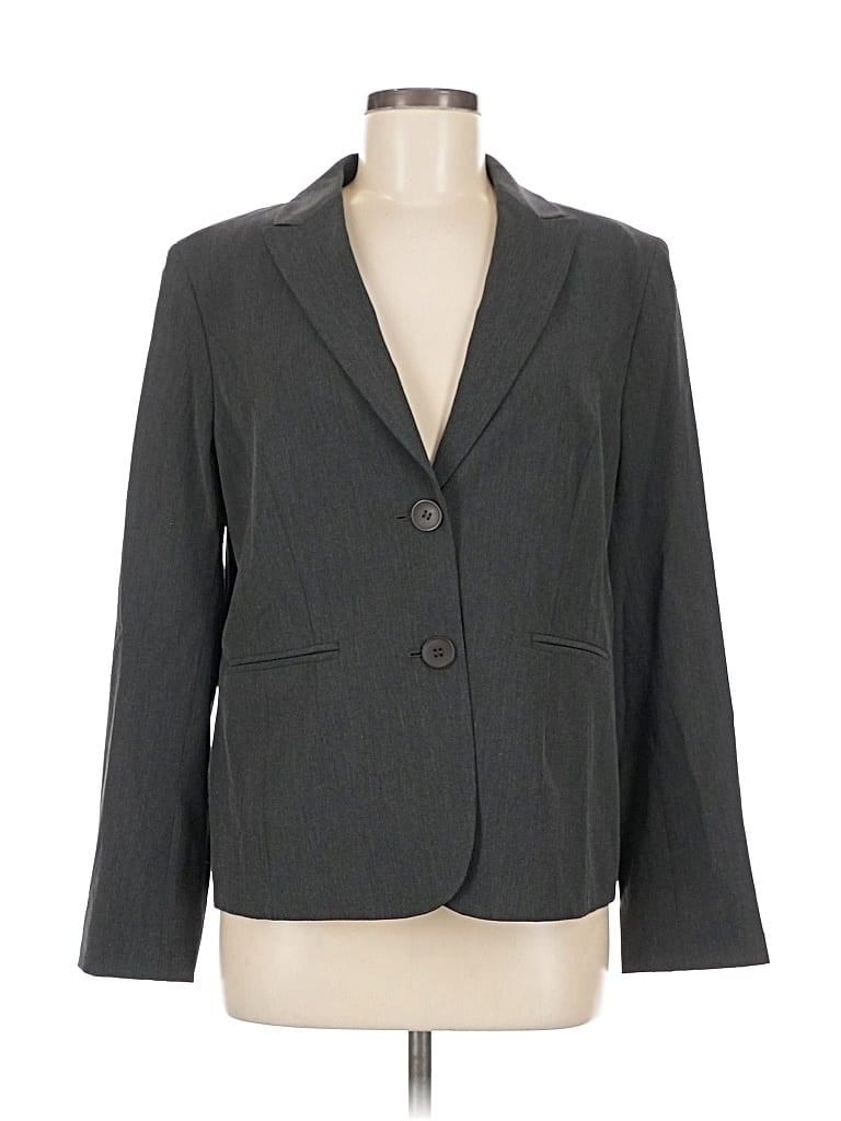 Pre-owned Jones New York Collection Blazer Jacket In Gray