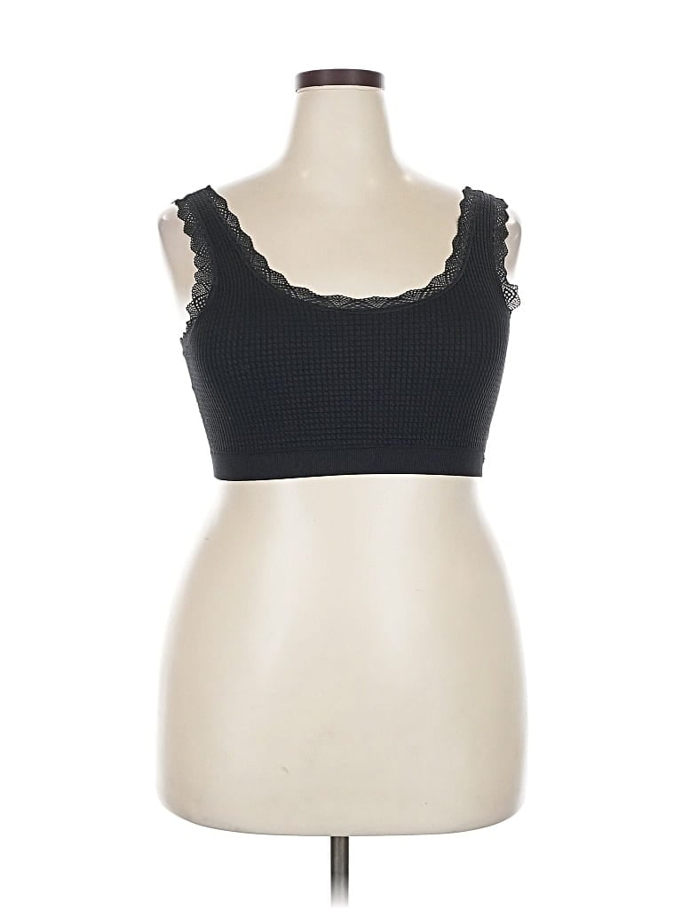 Pre-owned Lucky Brand Tank Top Black Sweetheart Neckline Tops