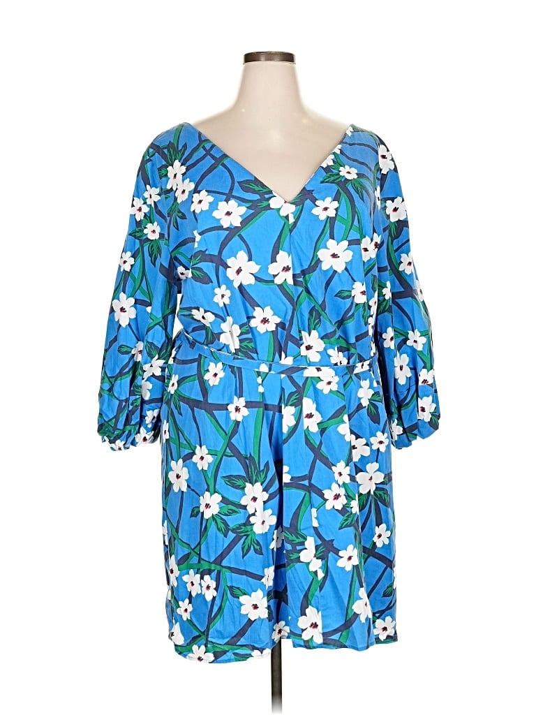 Pre-owned Draper James X Eloquii Casual Dress In Blue