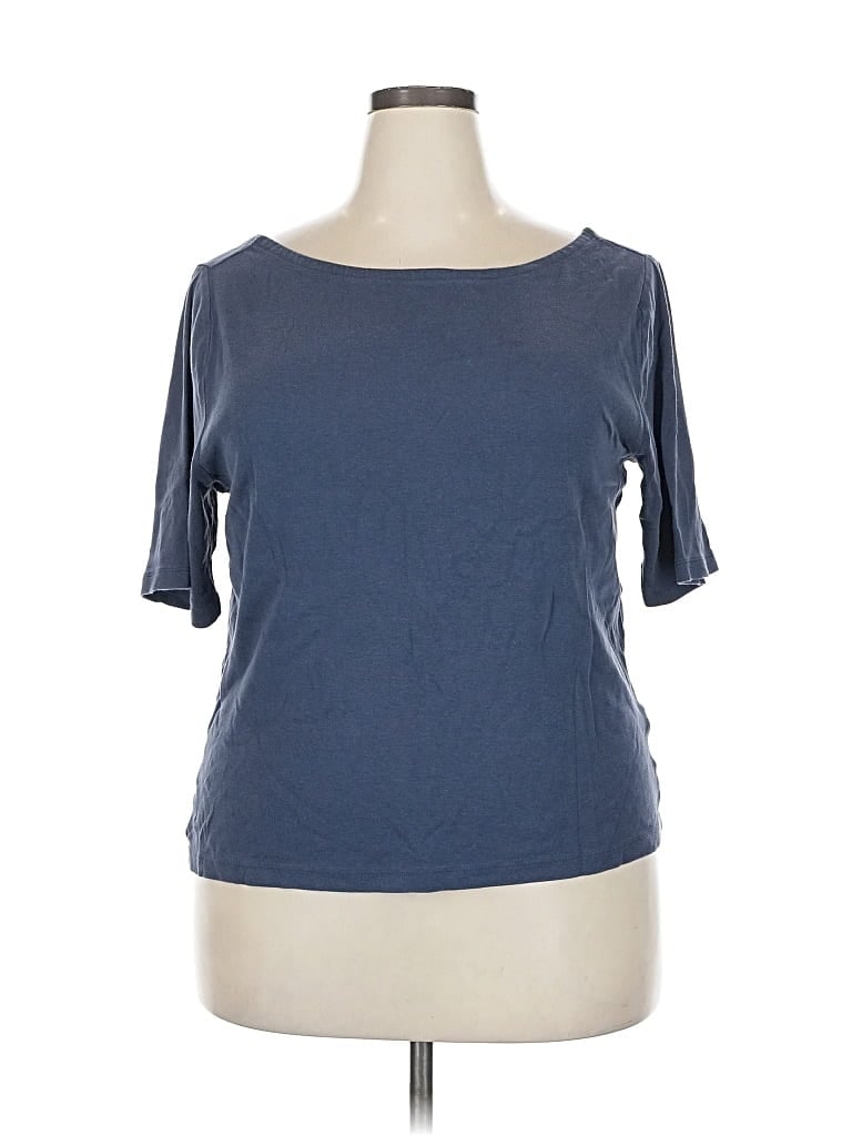 Pre-owned Gap 3/4 Sleeve T-shirt In Blue